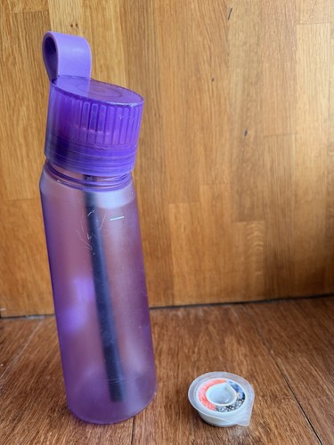 Purple air bottle with one - up, bottle,